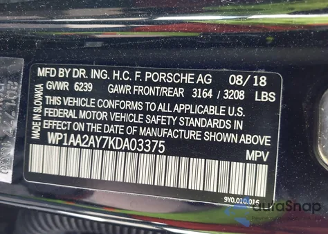 2019 Porsche Cayenne from USA, damaged, VIN WP1AA2AY7KDA03375